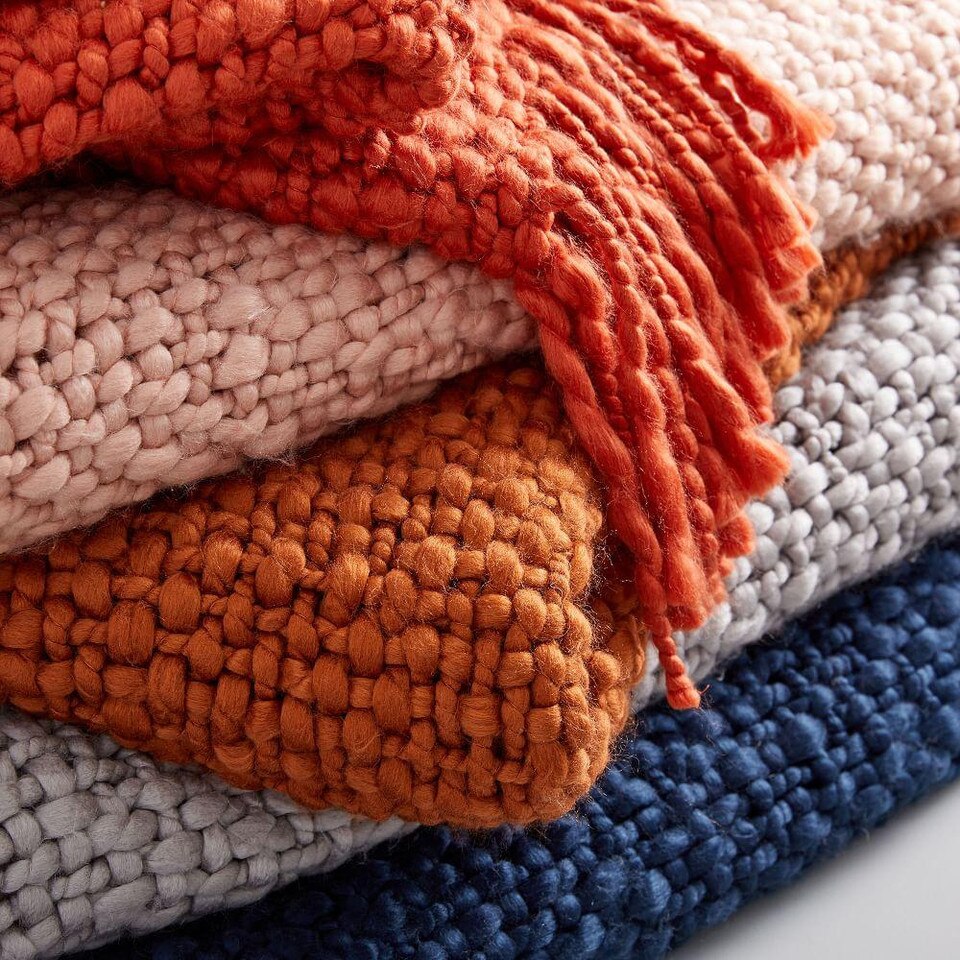 Solid Basketweave Throw west elm Australia